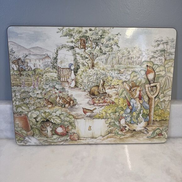 Pottery Barn Kids Placemat Beatrix Potter Peter Rabbit Single Cork Back - Picture 1 of 13